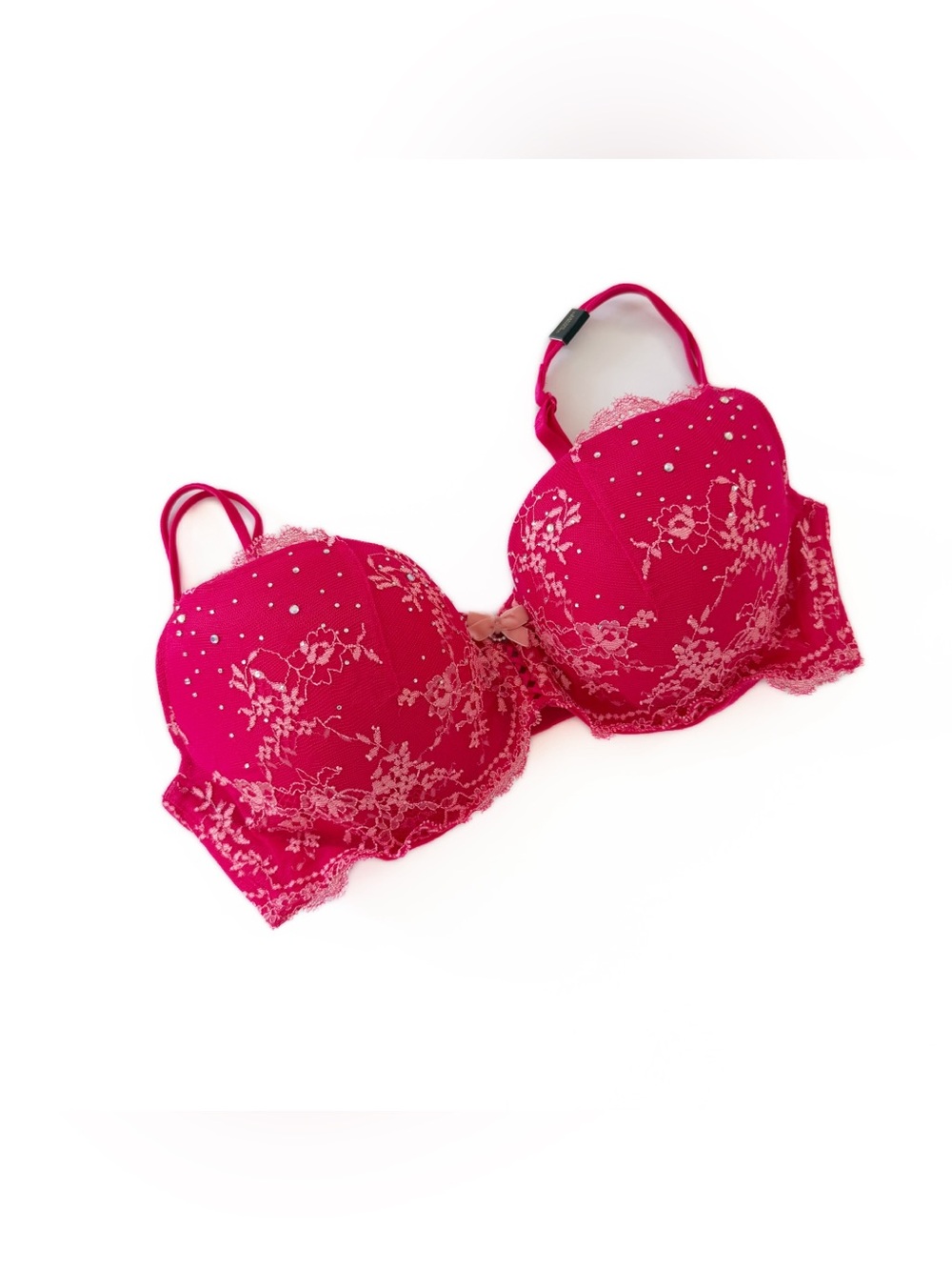 Victorias Secret Bra Womens 34D Padded Bustier Pink New